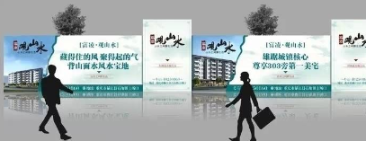 长宁错落形地产围挡